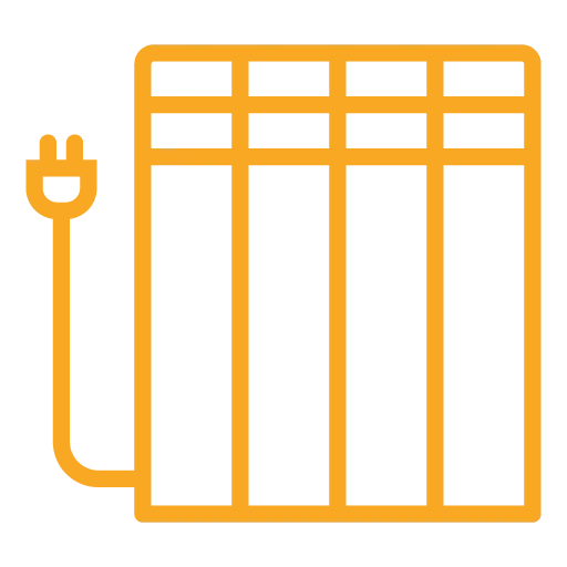 Pictograma de un radiador eléctrico