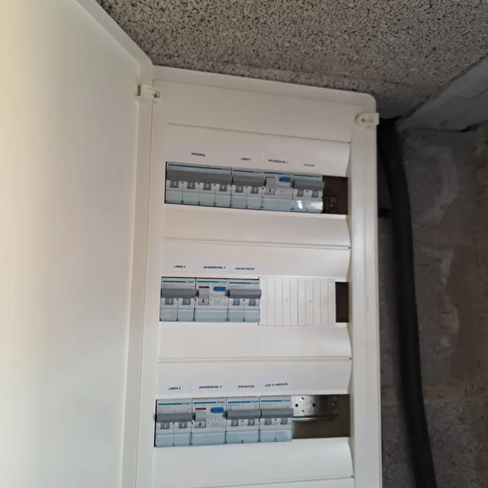 Cuadro eléctrico montado por Electricidad Lansa con sus debidas protecciones